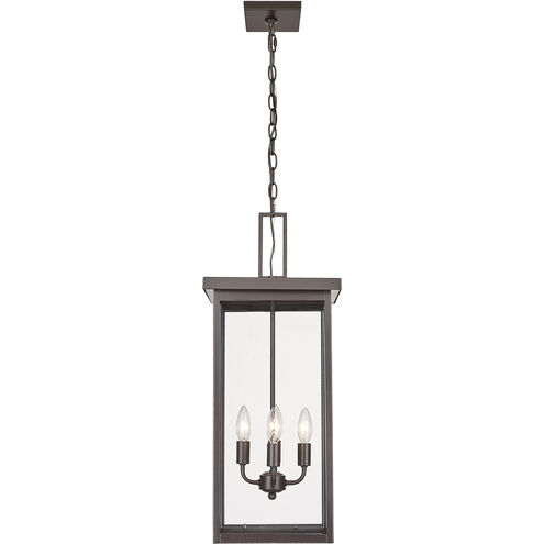 Barkeley 4 Light 11 inch Powder Coated Bronze Outdoor Hanging Lantern
